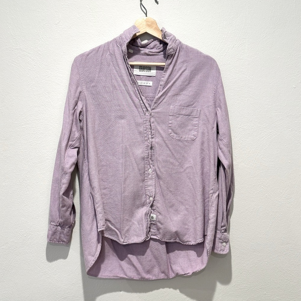 Grayson The Hero Lavender Flannel Button Down